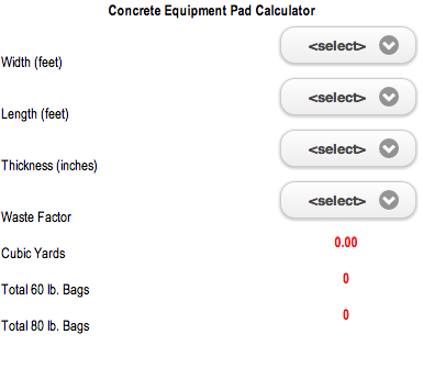 Concrete Equipment Pad